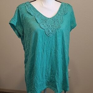 Green Lg Dressy Top